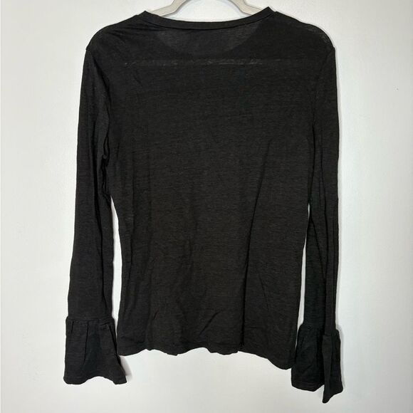 FRAME Ruffle Cuff Linen Top - Picture 8 of 8